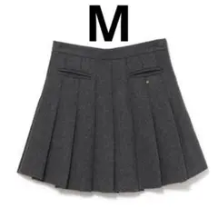 Mサイズ andmary Zoey pleats mini skirt gray