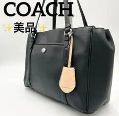 ✨美品✨コーチ　ハンドバッグ　キャリーオール　オールレザー　A4サイズ収納可