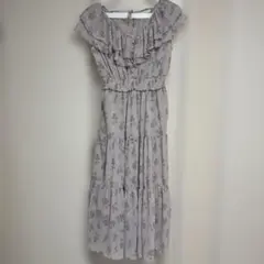 美品 ワンピース snidel系　スナイデル ロングワンピース 花柄 ピンク 紫