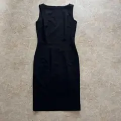 【美品】theory セオリー ノースリーブ ワンピース 黒 4 Lサイズ