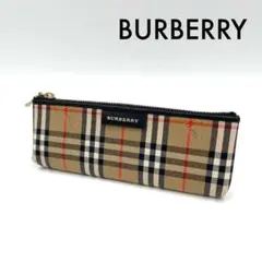 10a02_ 極美品 BURBERRY バーバリー ノバチェック ペンケース