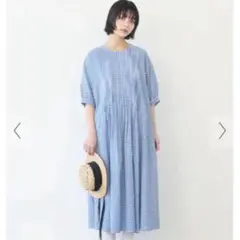 △〇 ギンガム ピンタックワンピース bulle de savon