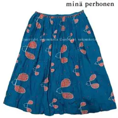 mina Perhonen ミナ　ミナペルホネン　match 麻フレアスカート mina perhonen flair スカート - ミナペルホネン正規取扱店