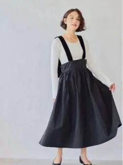 elu.ベルベットリボンジャンパースカート新品タグ付き