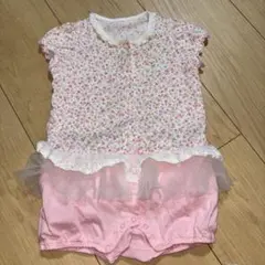 ミキハウス 花柄ロンパース 80