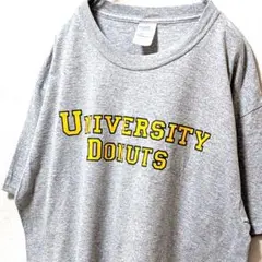ポート&カンパニー ユニバーシティドーナツ Tシャツ グレー 灰色 L 古着