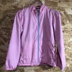 【 2507番】adidas ナイロンジャケット　女子　140cm ピンク系