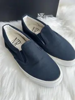 NR ネイビー スリッポンシューズ