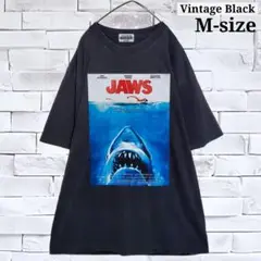【新品】JAWS ポスターTシャツVintageBlack①