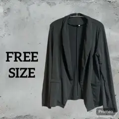 黒 ジャケット ストレッチ素材 ポケット付き