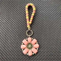 ◆ほぼ未使用　バッグチャーム　お花◆
