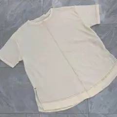 ONIGIRI コットンTシャツ 生成り クルーネック 半袖 Fサイズ
