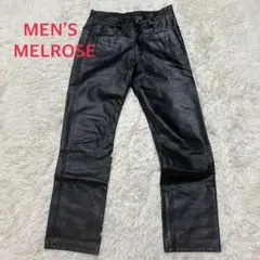 MEN’S MELROSE 本革　レザーパンツ　牛革　黒　ブラック　Lサイズ