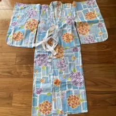 浴衣110〜130花柄コットン紫陽花