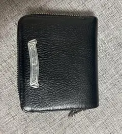 二つ折り財布　シルバー　クロム