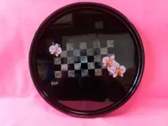 丸盆 桂 由美 カトレア柄 φ 29・5