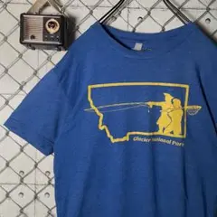 グレイシャー国立公園 フライフィッシング Tシャツ