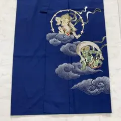 男前屋⬛️未使用同然⬛️素敵な男着物⬛️風神雷神⬛️胴抜き仕立⬛️仕付け糸⬛️裄68丈138