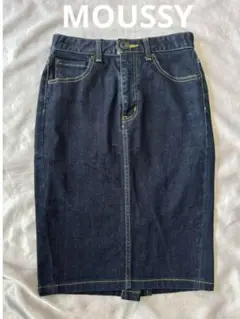 【MOUSSY】　美品　バックスリット　デニムスカート
