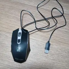 有線マウス 黒 3ボタン