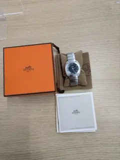 【新品電池】568 エルメス エスパス アナデジ レディース 箱付き ブラック HERMES 【純正BOX】HERMES エルメス エスパス ES1.710 黒文字盤