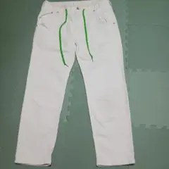 EDWIN ホワイトデニムパンツ　メンズ　Ｌ　クロップド丈