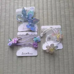 セントファーム Saint Farm ヘアゴム 蝶々 花 リバティ ビーズ 6点