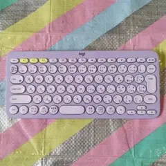ロジクール ワイヤレスキーボード PEBBLE K380 ローズ 電池付き