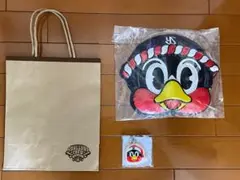 ヤクルトスワローズ つば九郎キーホルダー・お面・ペーパーバッグ3点セット