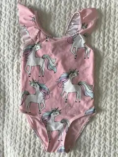 ユニコーン柄フリル水着 女の子用 3y