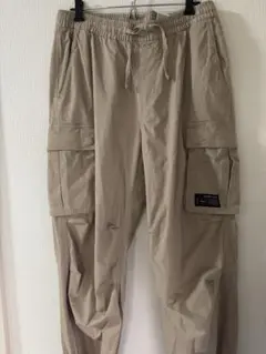 H&M ベージュ カーゴパンツ ゴムウエスト