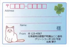 宛名シール 32枚 大きめサイズ ラグドール