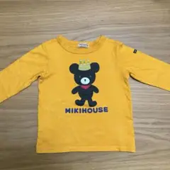 ミキハウス　長袖カットソー　100サイズ　くま柄　オレンジ