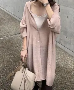 fifthリネンライクロングシャツ