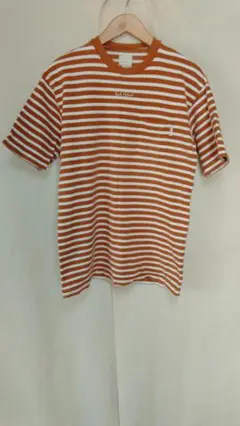 カールヘルムピンクハウスボーダー柄プリントTシャツ日本製正規品サイズM