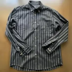 三ツ星 OX SHIRT ブラックストライプ Lサイズ