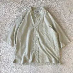マーガレットハウエル 23ss 美品 コットンシルクポプリン S ライトグリーン