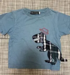 べべ　恐竜刺繍コットンTシャツ　90
