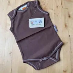 ラスト⭐︎新品◎オーガニックコットン◎6-12ヶ月◎袖なしロンパース