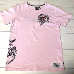 geronimoジェロニモ　刺繍入り　半袖Tシャツ　Mサイズ　ピンク　夏服