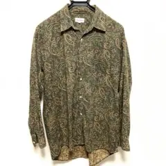 Folco Club ペイズリー柄シャツ Lサイズ　グリーン　緑