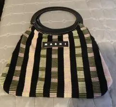 【値下げしました】MARNI フラワーマーケット ニット ボート ハンドバッグ smile様MARNI フラワーマーケット ニット ボート ハンドバッグ