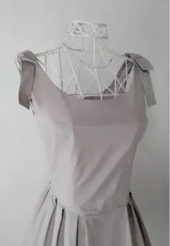 ☆美品 フォクシーニューヨーク 肩リボンショルダーワンピース 38