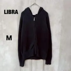 【LIBRA】ニットセーター/フード付きパーカー/ジャケット/Ｍ/ギャル/黒