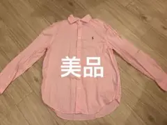 ポロラルフローレン　ピンクシャツ　エムサイズ