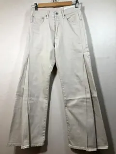 020730● KURO DENIM BIG TUCK FLARE PANTS
