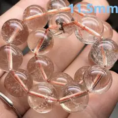 ブラウン ルチルクォーツ　針水晶　透明水晶　ブレスレット　天然石　ブレスレット③