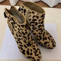 deicy ハラコ ショートブーツ ヒョウ柄