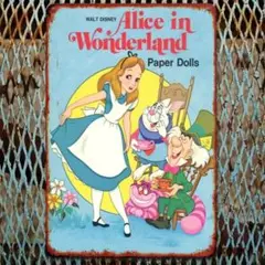 不思議の国のアリス Alice in Wonderland 金属ブリキ看板