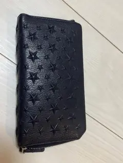 JIMMY CHOO 星型エンボス加工 長財布 ブラック